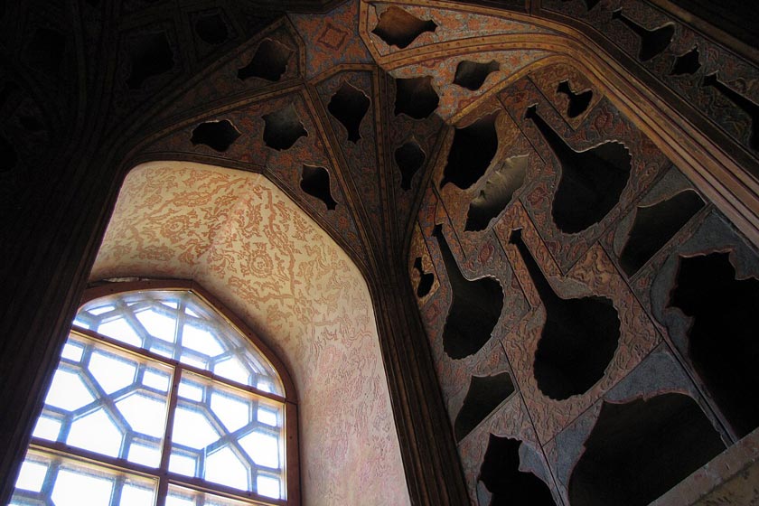 Interior decoration of Ali Qapu Palace