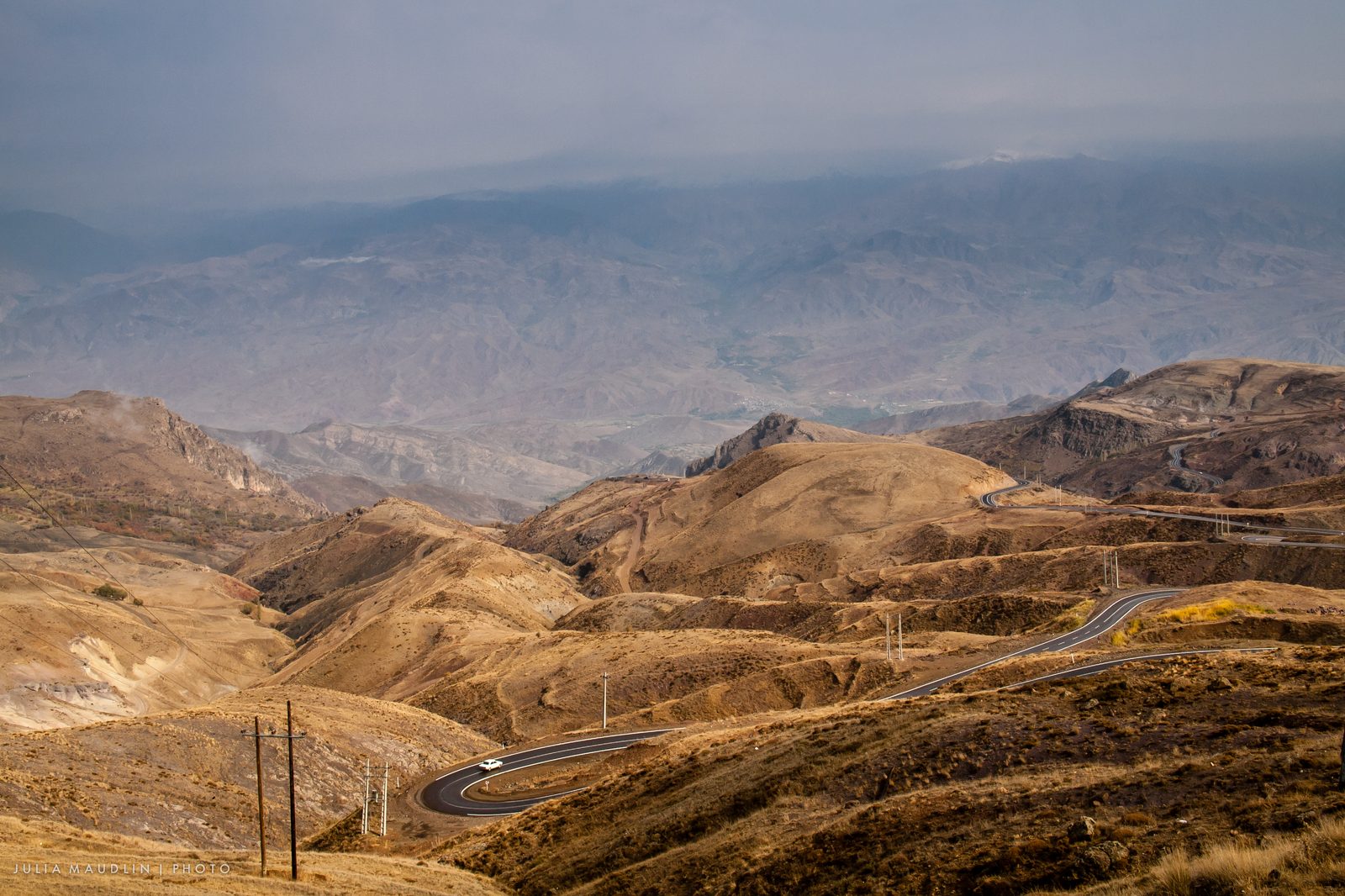 Winding mountain road from Qazvin into Alamut Valley