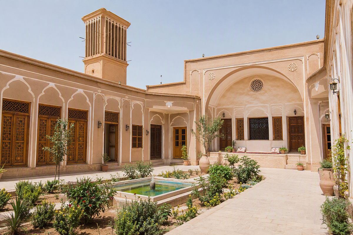 Courtyard and windcatcher of the historic house