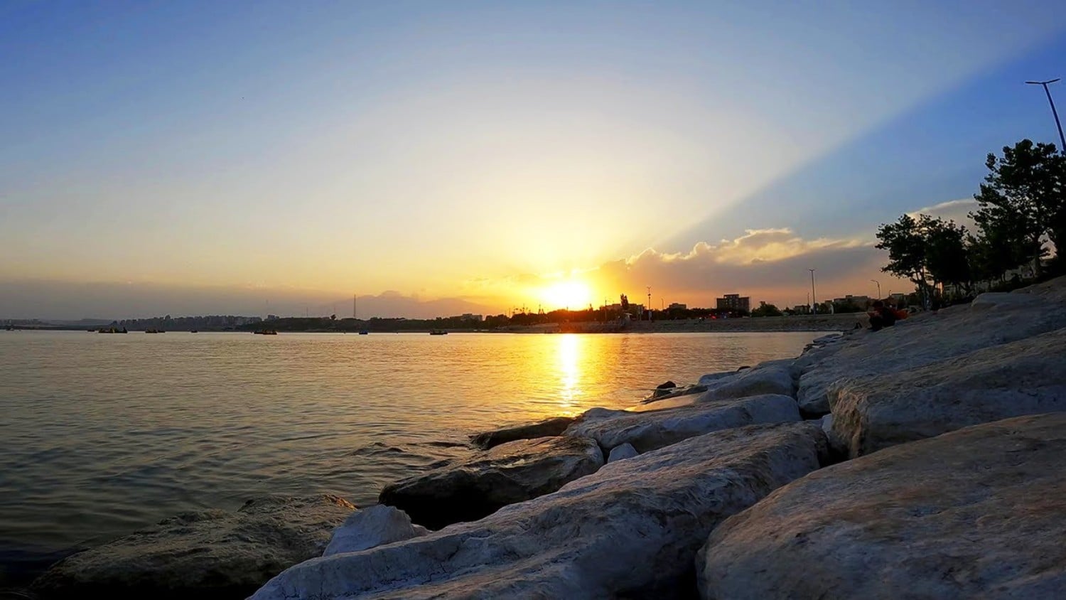 Shourabil salt lake on the edge of Ardabil city