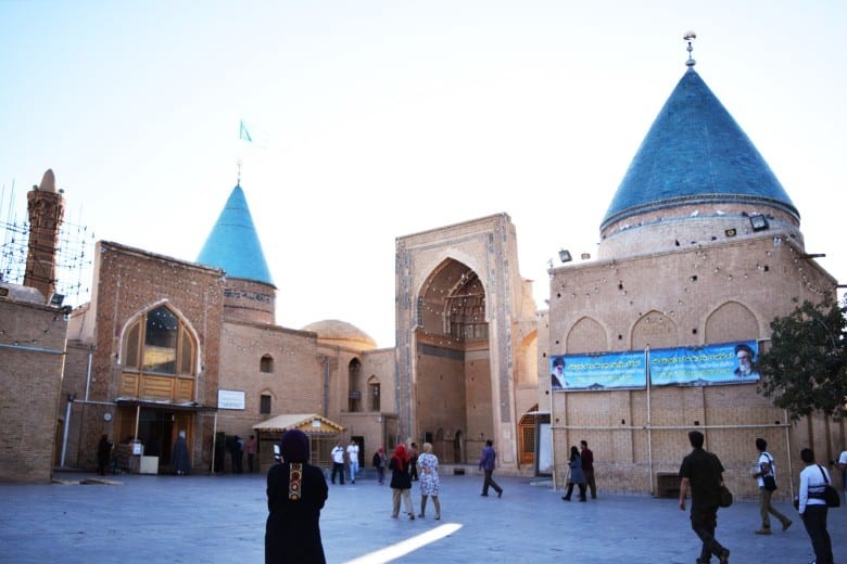 Mausoleum of Bayazid Bastami near Semnan with a domed chamber and courtyard