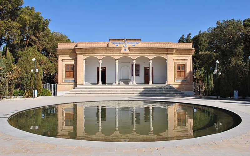 Interior of a Zoroastrian fire temple showing the eternal flame