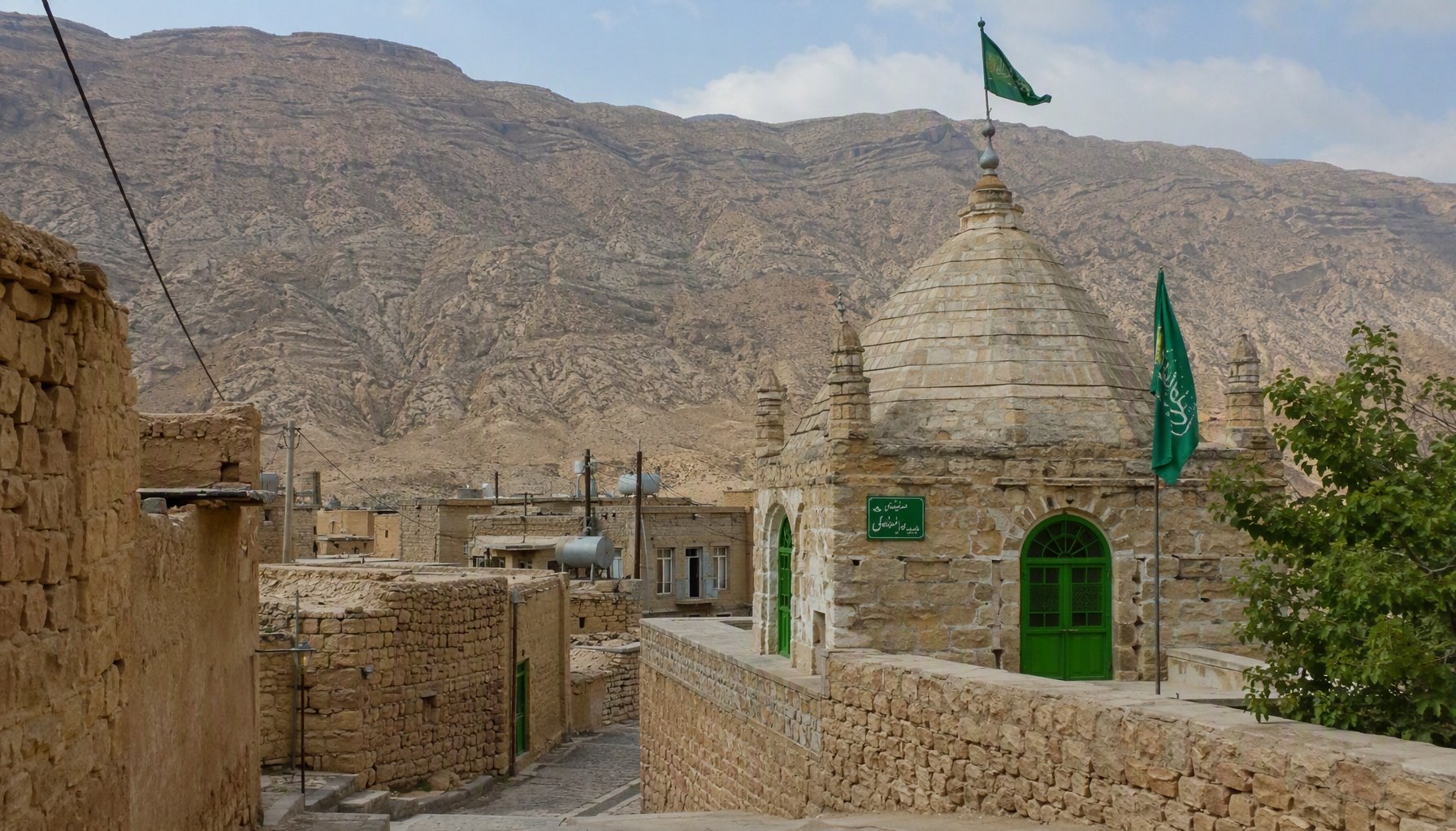 Traditional stone architecture and shrines of Dehdasht