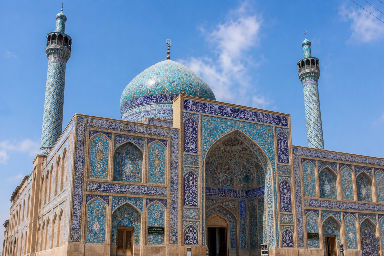 Blue Mosque of Tabriz with its turquoise tilework