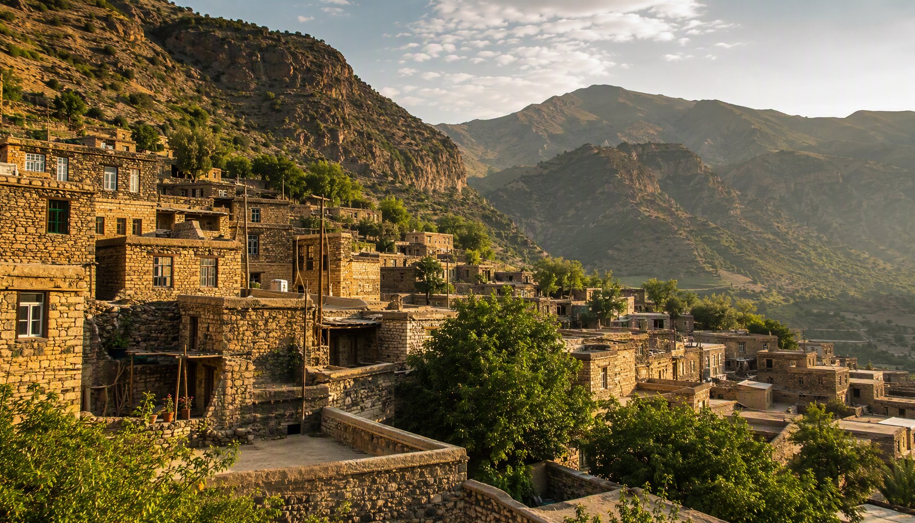 Traditional Kurdish architecture in the villages of western Iran