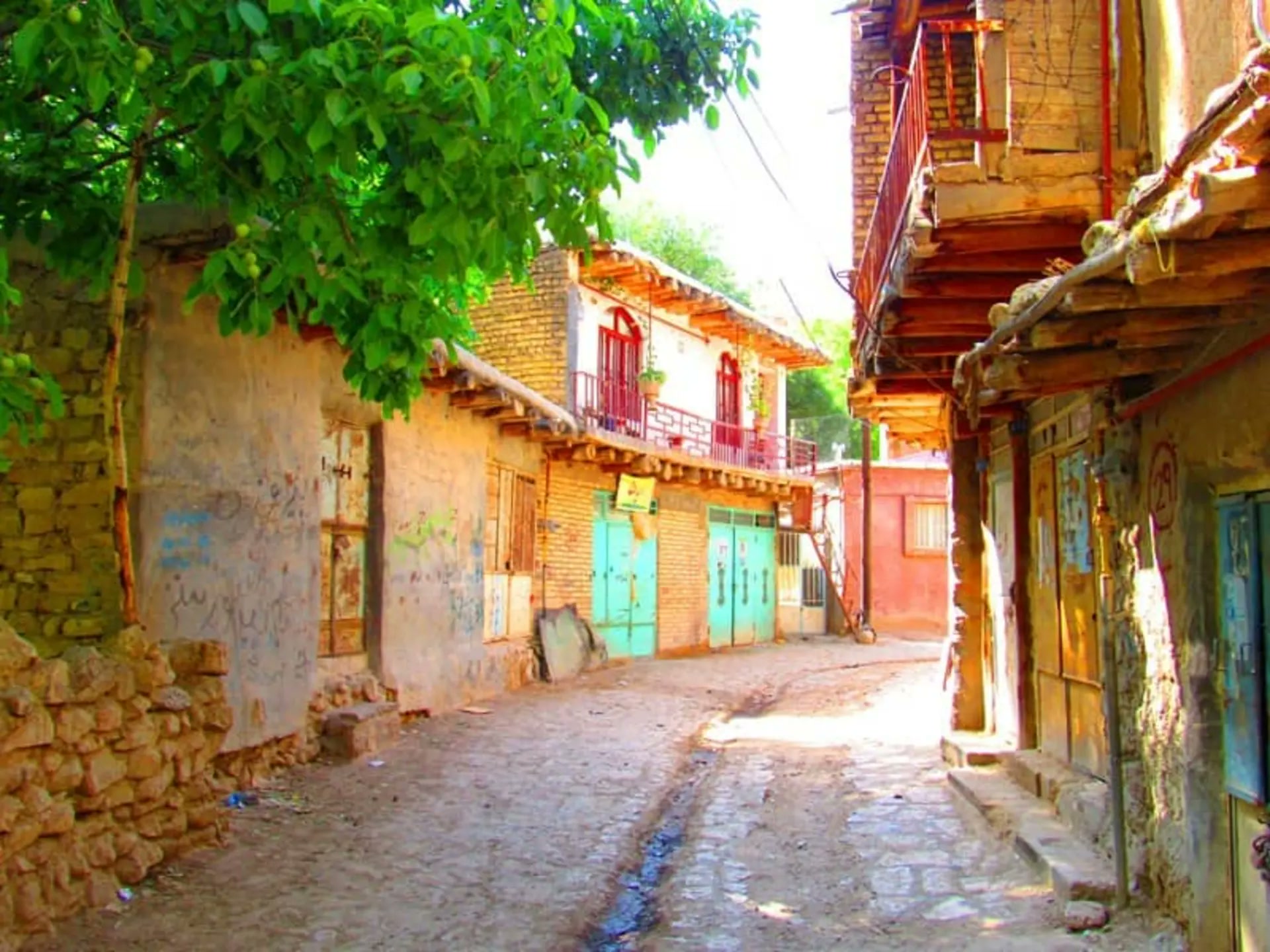 Local products and orchards near Esfidan village
