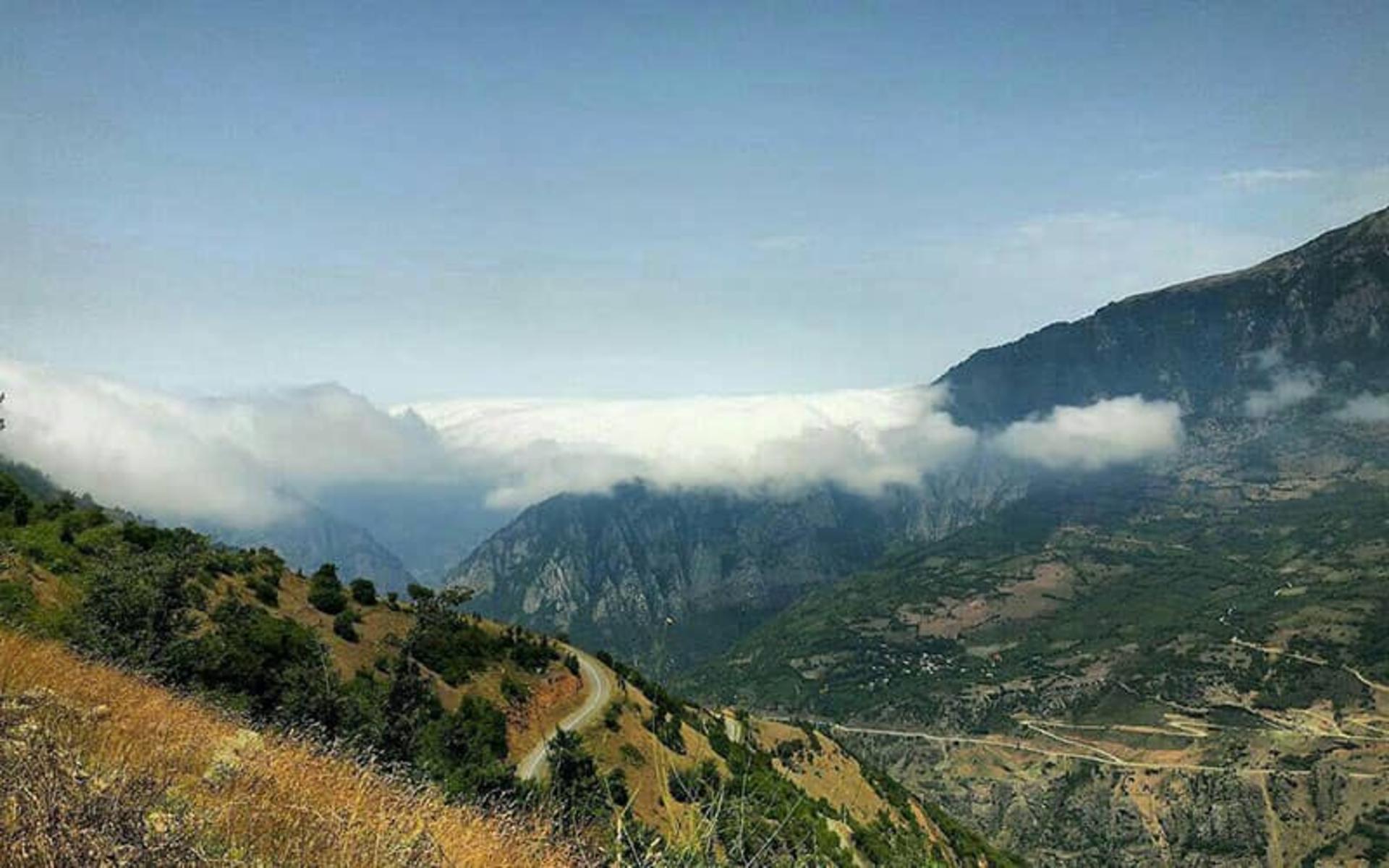 Sunrise above the cloud ocean in Iran's northern highlands