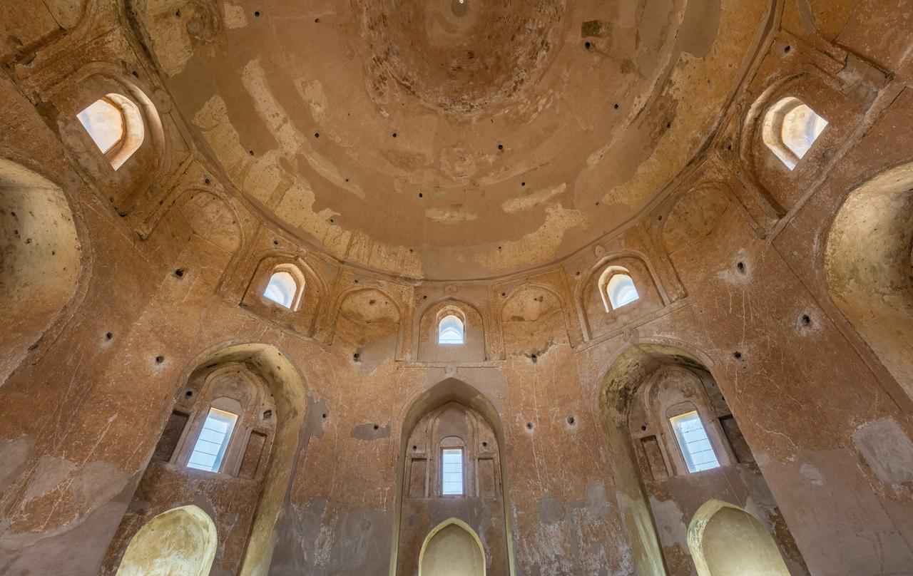Close-up of the stone masonry of the Jabalieh Dome