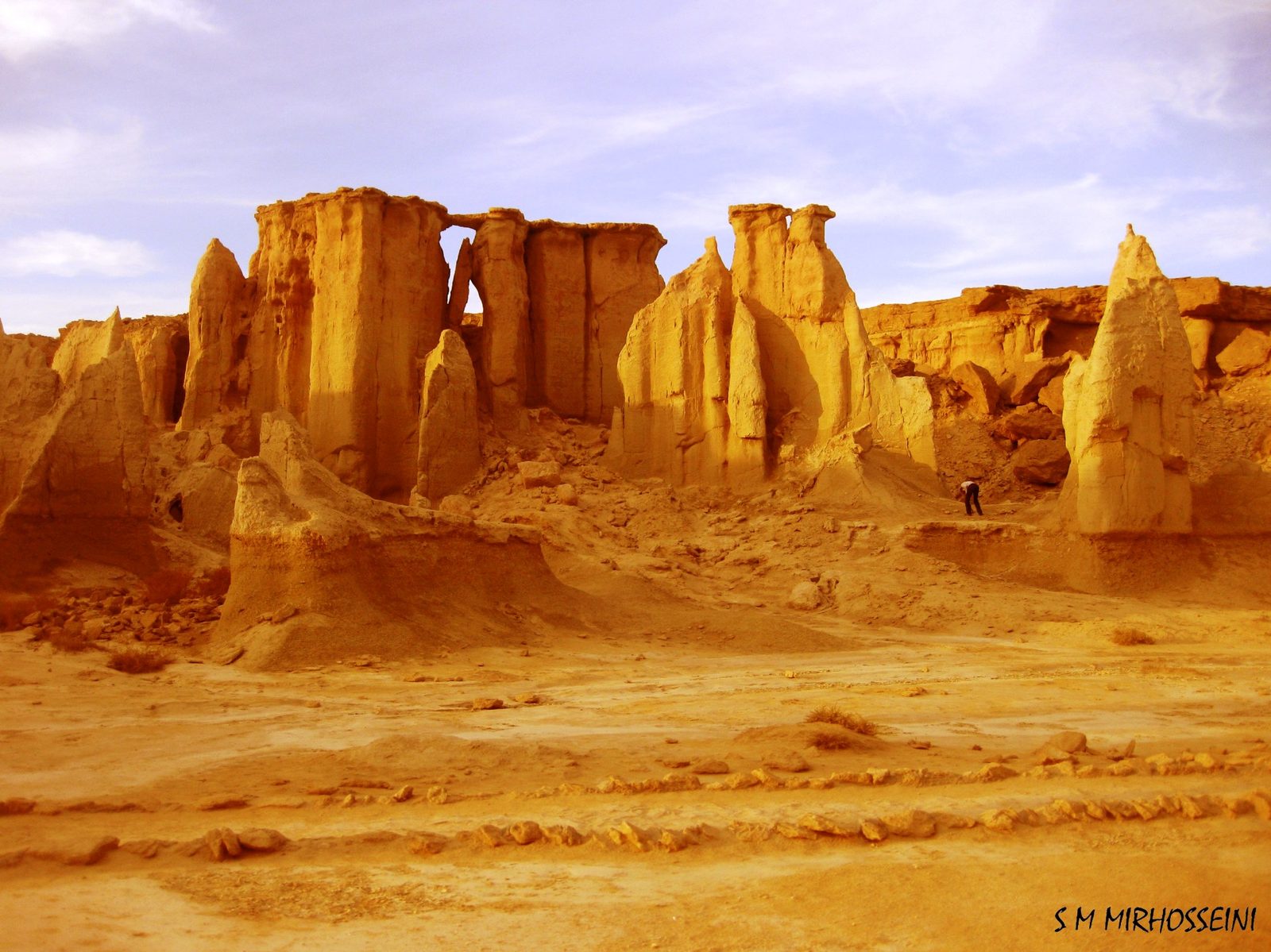 Wind-eroded rock formations in the Valley of Stars, Qeshm Geopark, Iran