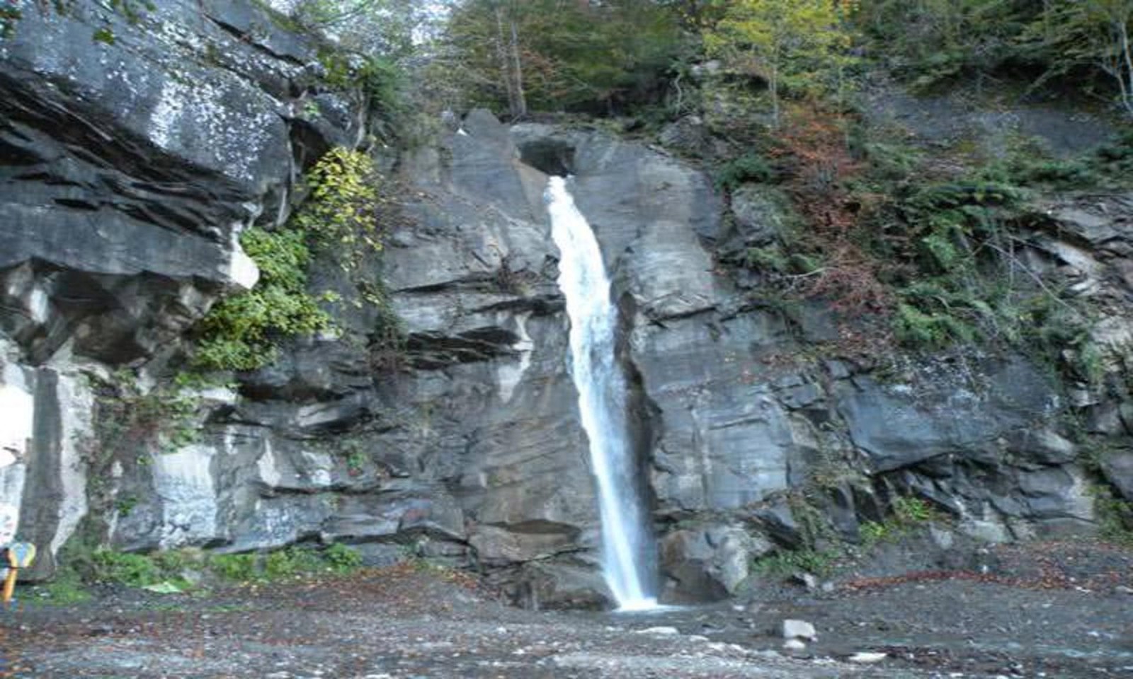 Hyrcanian forest trail leading to Ej Waterfall