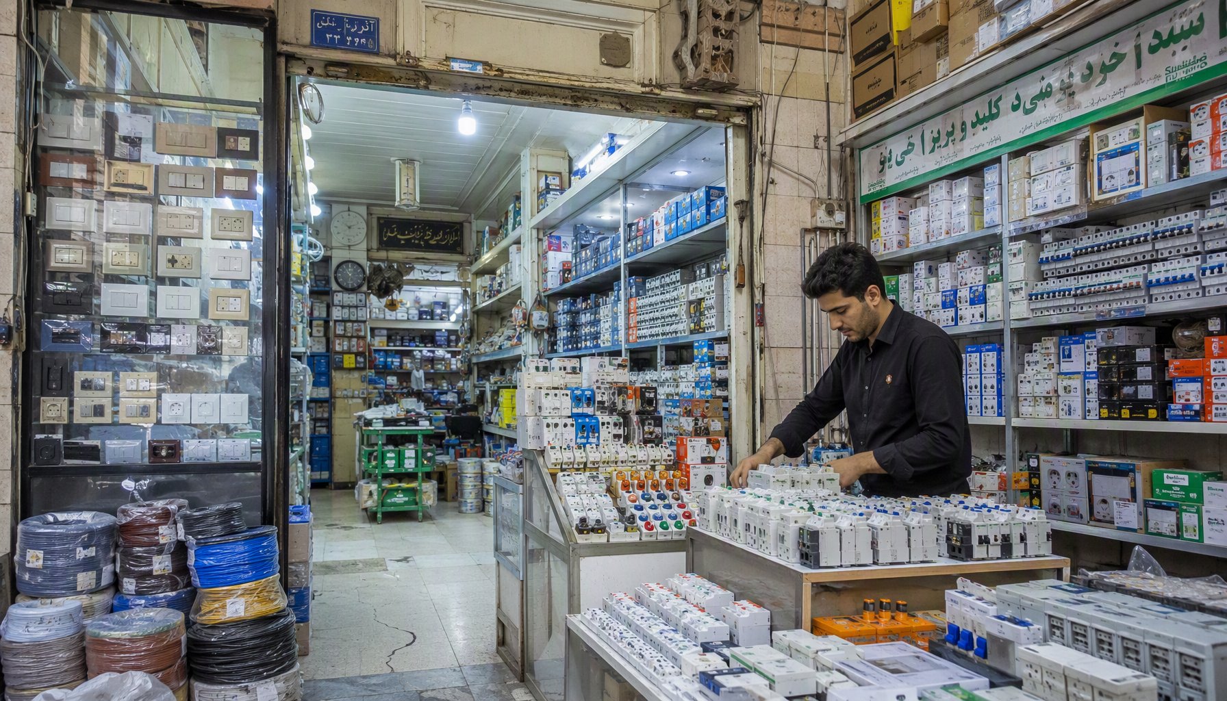 Electrical goods shops at Amin Hozur