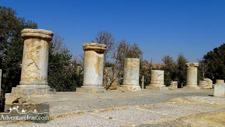 Stone foundations in the orchards