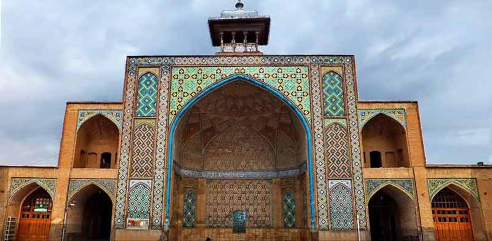 The tiled iwan of Masjid-e Nabi in Qazvin