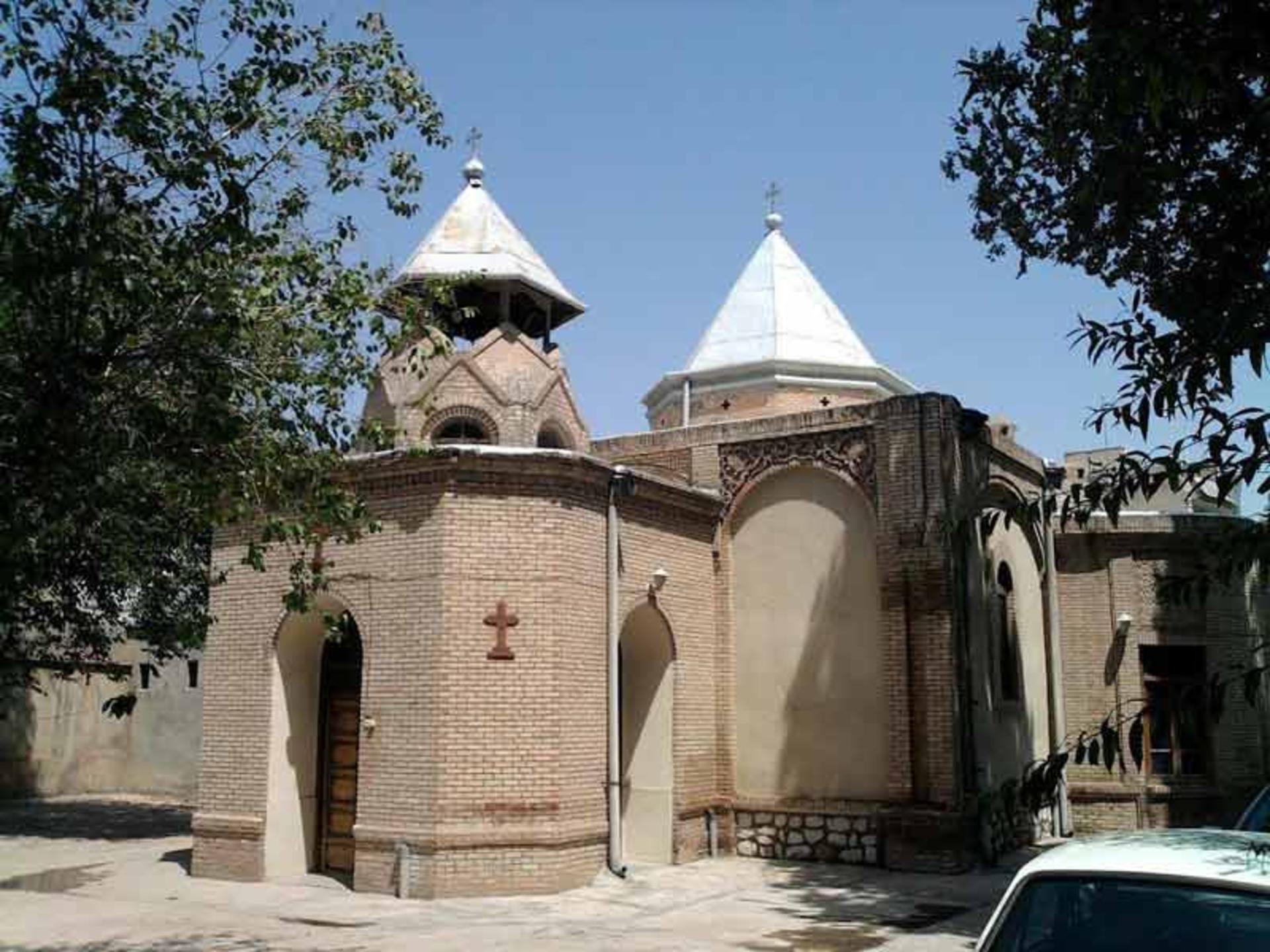 The historic Rafi church building in Qazvin