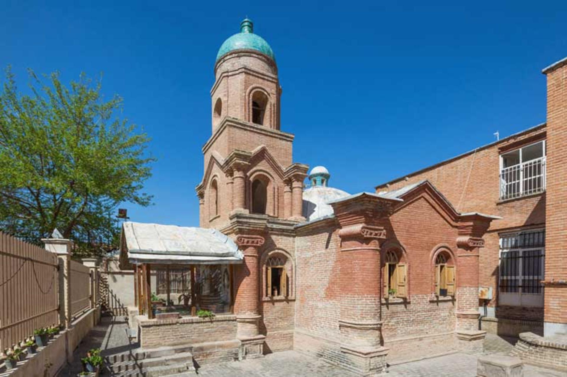 The outer courtyard of the Armenian Kantor church in Qazvin