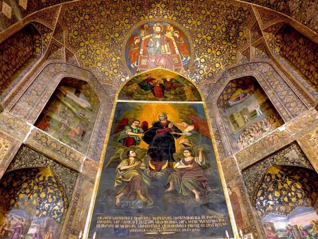 Blue Mosque of Tabriz with its surviving turquoise-tiled portal and minaret fragments