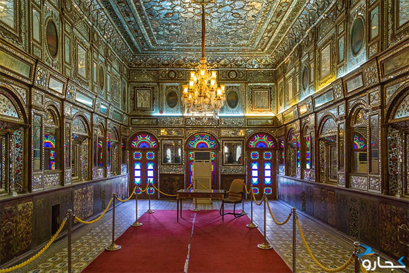 The Badgir Mansion at Golestan Palace with its distinctive towers