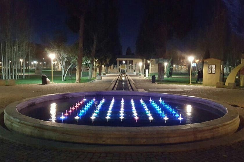 Shaded walking paths in Baisat Park