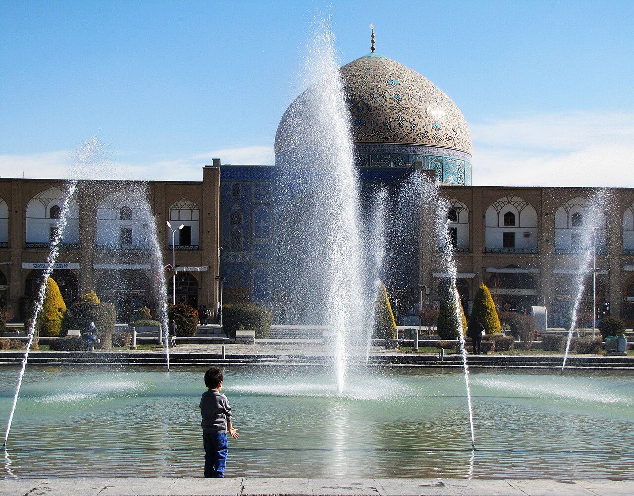 Naqsh-e Jahan Square in the golden light of an October afternoon