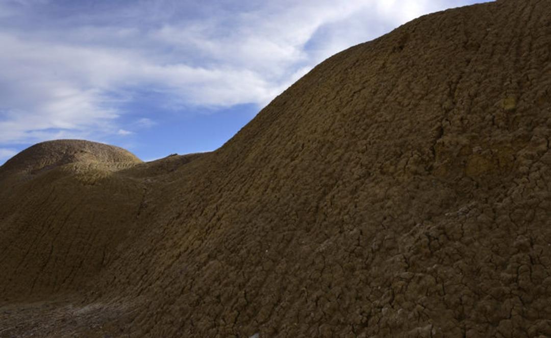 Wide landscape showing the stark beauty of the Baluchi coast near the mud volcanoes