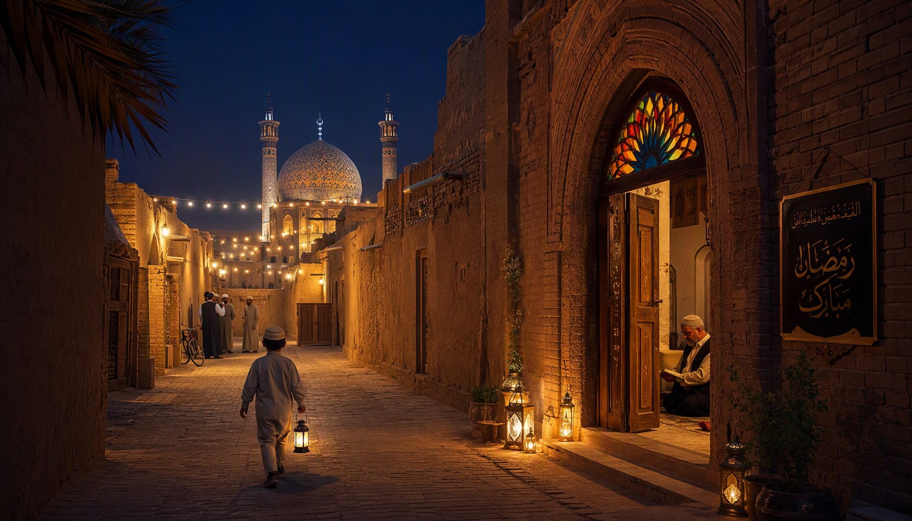 Evening gathering in Kerman during the holy month