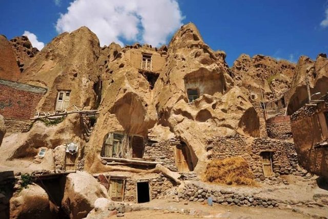 The road from Tabriz to Kandovan winding through the Sahand foothills in East Azerbaijan