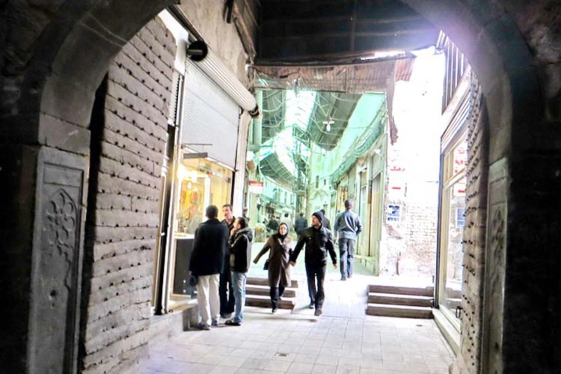 Old walls and gates in the quarters of Tabriz